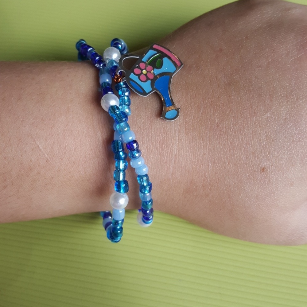 Double wrapped//💐 Flower Watering Can Bracelet 🌹
